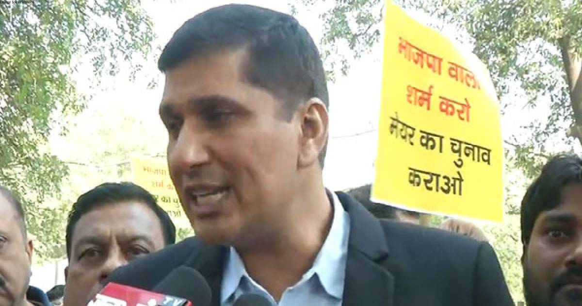 New Delhi: BJP understands only the stick of the court, says AAP MLA Saurabh Bhardwaj during protests